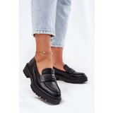 EVENTO Classic Women's Moccasins Made Of Eco Leather Black Enticca | shoptok.hr