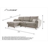 Miuform svijetlosiva kutna garnitura na razvlačenje Scandic Lagom, lijevi kut | shoptok.hr