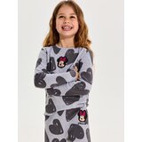 Sinsay Pamučne flare hlače s vezenjem Minnie Mouse | shoptok.hr