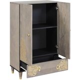  Highboard Siva i zlatna 60 x 33 x 100 cm Čvrsto drvo manga | shoptok.hr