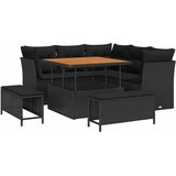  Sjedeća garnitura za vrt 8 kom. Crna poliratan 100 x 100 x 71 cm | shoptok.hr