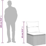 vidaXL Vrtna sedežna garnitura 6-delna z blazinami rjav poli ratan | Shoptok.si