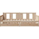  Dnevni krevet s ladicama bez madraca 90x200 cm masivno drvo | shoptok.hr