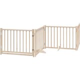 vidaXL Vrata za pse s vratašcima 10 panela sklopiva 800 cm drvo topole | shoptok.hr
