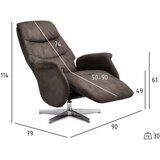 Furnhouse Rjava usnjena naslonjača Delta | Shoptok.si