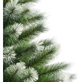 vidaXL Umjetna jelka s pantenom i pahuljicama Zelena i bijela 180 cm | shoptok.hr