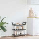 Kolica s 3 razine siva 77 x 34 x 72 cm aluminijska | shoptok.hr