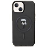  originalen karl lagerfeld za iphone 15 KLHMP15SHFCKNOK hardcase ovitek zaščita z magsafe karls full body - prozorno črn | Shoptok.si