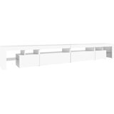 TV ormarić s LED svjetlima bijeli 290x36,5x40 cm | shoptok.hr