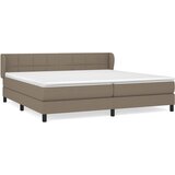 vidaXL Box spring postelja z vzmetnico taupe 200x200 cm blago, (20999190) | Shoptok.si