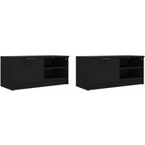 TV ormarići 2 kom crni 80 x 35 x 36,5 cm od konstruiranog drva | shoptok.hr