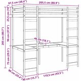 Krevet na kat Bijelo 90 x 200 cm Čvrsto borovo drvo | Eponuda.com
