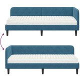 vidaXL kutni okvir kreveta s madracem plava 80 x 200 cm baršun | shoptok.hr