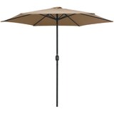  Vrtni suncobran s aluminijskim stupom 270 x 246 cm smeđesivi | shoptok.hr
