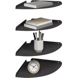  Lebdeća polica s policom s pohranom 4 pcs Crna 30 x 30 x 2 cm | Eponuda.ba