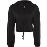 Trendyol Black Zipper Detailed Hoodie Sweatshirt | Shoptok.si