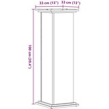  Stalak za biljke bijeli 33 x 33 x 100 cm konstruirano drvo | shoptok.hr