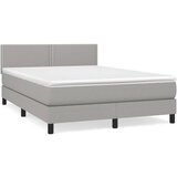 Maison Chic Box spring posteljni - Vzmetna postelja z vzmetnico svetlo siv 140x190 cm blago SL19225, (21894163) | Shoptok.si