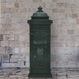 vidaXL Stoječi poštni nabiralnik starinski stil aluminij zelene barve | Shoptok.si