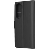 Techsuit Usnjena preklopna denarnica maska za Honor 90 Lite - črna | Shoptok.si