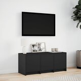 TV ormarić s LED svjetlima crni 97x34x40 cm konstruirano drvo | Eponuda.com