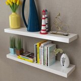 Maison Chic 2 kosi Lebdeče Stenske Police - Viseče police MDF bela, (21794129) | Shoptok.si