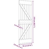  Vrata NARVIK Naravna 70 x 210 cm Masiven borov les, (5000215429) | Shoptok.si