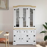  Visoka komoda Corona bijela 112x43x196cm borovina meksički stil | shoptok.hr