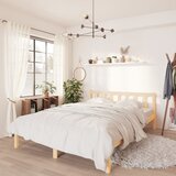 vidaXL Posteljni okvir iz trdne borovine 135x190 cm UK Double Cene