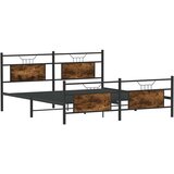 vidaXL Metalni okvir kreveta bez madraca boja hrasta 160x200 cm | shoptok.hr