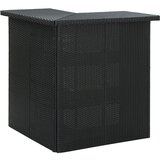  Kutni barski stol crni 100 x 50 x 105 cm od poliratana | shoptok.hr