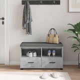  Klupa za hodnik s jastukom Betonski sivi 80 x 38 x 46 cm | shoptok.hr