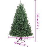  Umjetno božićno drvce sa šarkama i stalkom zeleno 120 cm | shoptok.hr