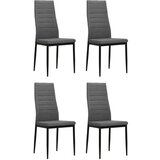 vidaXL Jedilni stoli 4 kosi svetlo sivo blago | Shoptok.si