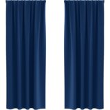 vidaXL Zavjese sa zavjesama 2 pcs Tamno plava 245 x 140 cm Poliester | shoptok.hr