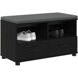  Haldna klop z blazino s predalom Črna Orehovina 80 x 38 x 46 cm, (5000155718) | Shoptok.si