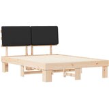  Posteljni okvir z oblazinjenim vzglavjem Črna 150 x 200 cm, (5000101851) | Shoptok.si
