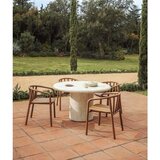Kave Home Betonska okrogla vrtna miza &amp;oslash; 122 cm Drasi &amp;ndash; Slike
