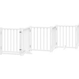  Vrata za pse s vratima sklopiva 6 panela bijela 300 cm - Bijela 50 x 60 x 2 cm 6 | shoptok.hr