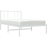 Metalni okvir za krevet s uzglavljem bijeli 80x200 cm | shoptok.hr