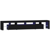 Maison Chic TV omarica - TV stojalo - Televizijska omarica z LED lučkami črna 230x36,5x40 cm, (21701965) | Shoptok.si