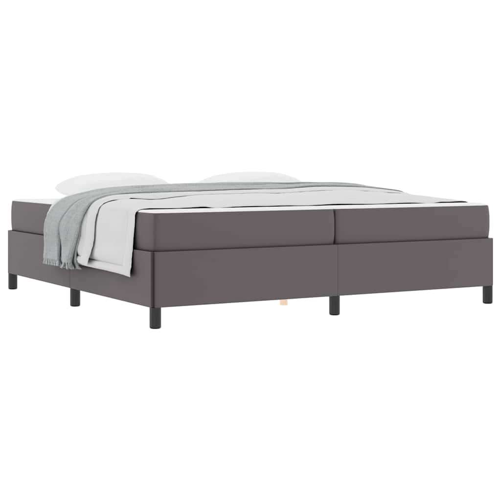  Posteljni okvir z vzmetnico Siva 200 x 200 cm Umetna koža | Shoptok.si