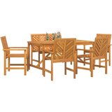  Vrtni set za objed 6 kom. Smeđa Čvrsto drvo akacije | shoptok.hr