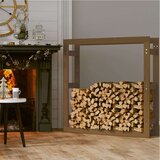 vidaXL Stalak za drva za ogrjev boja meda 100x25x100 cm od borovine | shoptok.hr