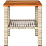  Vrtni stol bež 40x40x42 cm od poliratana i drva bagrema | Eponuda.com