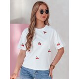 DStreet T-shirt damski w wiśnie FRUTTIKA biały | ePonuda.com