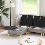  Set namještaja za dnevni boravak 5 pcs Sivosmeđa Tkanina | shoptok.hr
