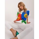 Fashion Hunters Ecru velvet set with flowers RUE PARIS