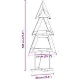vidaXL Božično drevo z stojalom Rjava 180 cm Trdna tikovina | Shoptok.si