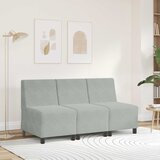 Modularna sofa bez naslona za ruke svijetlosiva 55 cm baršunasta | shoptok.hr